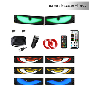 Kingshowstar - Juego de 2 Luces LED para Coche con Diseño de Ojo de Diablo, 512/1024/1280 LED, 12 V, USB, Cambio de Color, Control por Aplicación/Control Remoto - Product Image 5
