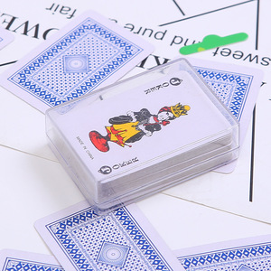 Mini cartas de juego portátiles, papel recubierto, esquinas cuadradas, caja transparente para viajes al aire libre, juegos de cartas de ajedrez - Product Image 5
