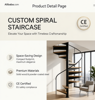 Escalier en colimaçon sur mesure certifié CE |   Escaliers modulaires en acier galvanisé |   Accès au balcon intérieur de la maison