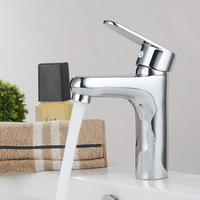 Robinet de lavabo en cuivre pour eau chaude et froide, armoire de salle de bain, robinet de lavabo sur comptoir, robinet de lavabo
