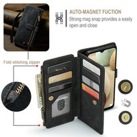 Étui portefeuille de luxe 3-en-1 à chargement sans fil avec protection antichoc pour S23 Ultra S21 S20 Plus FE S8 S9 S10 pour la série