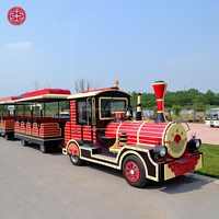 Train touristique sans rail électrique et diesel pour adultes, grande capacité (40, 60, 80 passagers), pour parcs d'attractions, à vendre