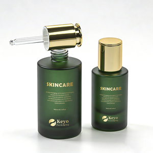 Nuova Moda: Flacone Contagocce in Vetro Smerigliato VERDE da 30ml e <span class=keywords><strong>75ml</strong></span>, Serigrafia Personalizzata, Marca Keyo, per Oli Essenziali, Cura di Capelli e Pelle - Product Image 3