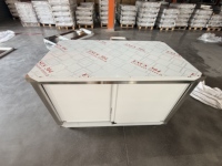 Gabinete de Cocina Comercial de Acero Inoxidable con Puerta Corredera para Servicio de Alimentos, Restaurante, Hotel, Gran Capacidad de Almacenamiento