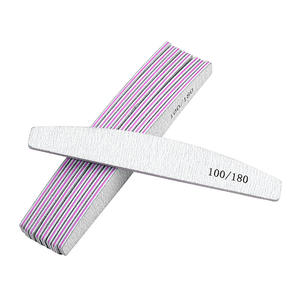 ตะไบเล็บ SunelPort แบบครึ่งวงกลม สีเทา สำหรับขัดเล็บ ความละเอียด 100/180  แบบสองด้าน ตรง - Product Image 5