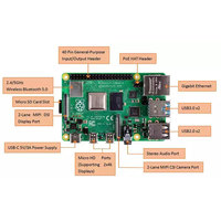 Raspberry Pi 4 100% Original, Modelo B, 1/2/4/8GB de RAM