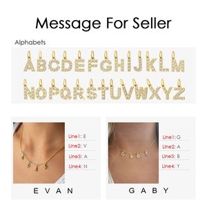 اسم قلادة الزركون رسالة الفولاذ المقاوم للصدأ شخصية قلادة قلادة قلادة اللوحة هدية دروبشيب الفولاذ المقاوم للصدأ المجوهرات - Product Image 5