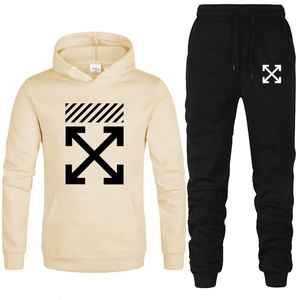 Vente en gros de survêtements 2 pièces pour hommes Ensemble de jogging à capuche Survêtements en coton et polyester sur mesure pour hommes - Product Image 1