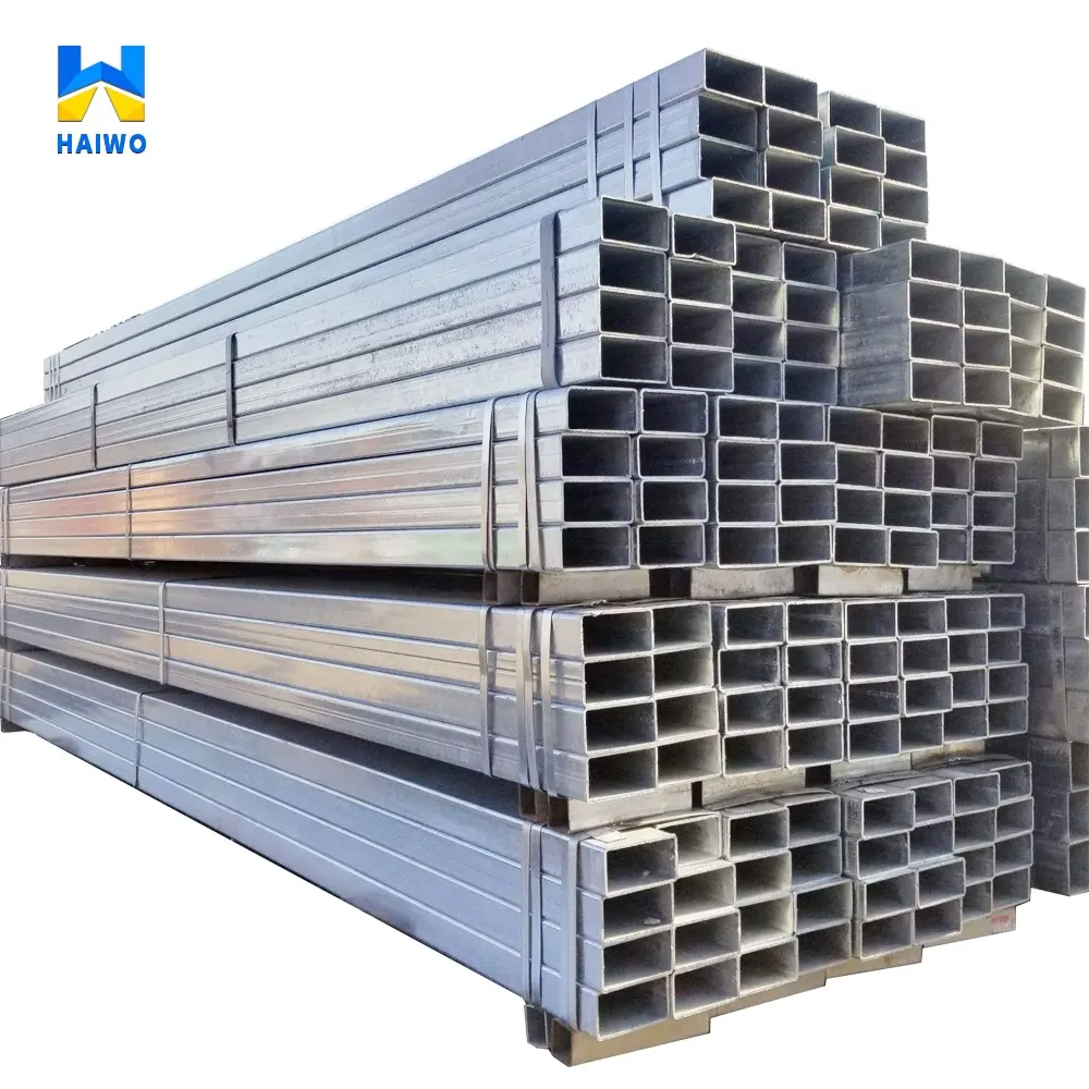 DX51D Hollow 2d 3d 3d Z275 G90 G350 G450 Galvanized galvanizli kare içi boş bölüm çelik borular çinko kaplama dikişsiz boru sıcak daldırma