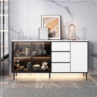 Buffet en verre de luxe, mobilier de maison multifonctionnel pour salon et cuisine, design de luxe léger