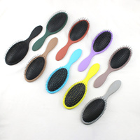 Peigne et brosse à démêler ronds en nylon doux et poils de sanglier pour femmes / Cheveux longs secs, extensions de cheveux avec logo et couleur personnalisés