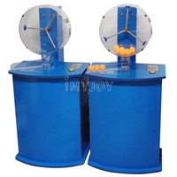 IMYJOY Machine de tirage à gravité pour loterie et bingo, ensemble de jeu avec 50 balles transparentes, pour jeux de tirage en ligne