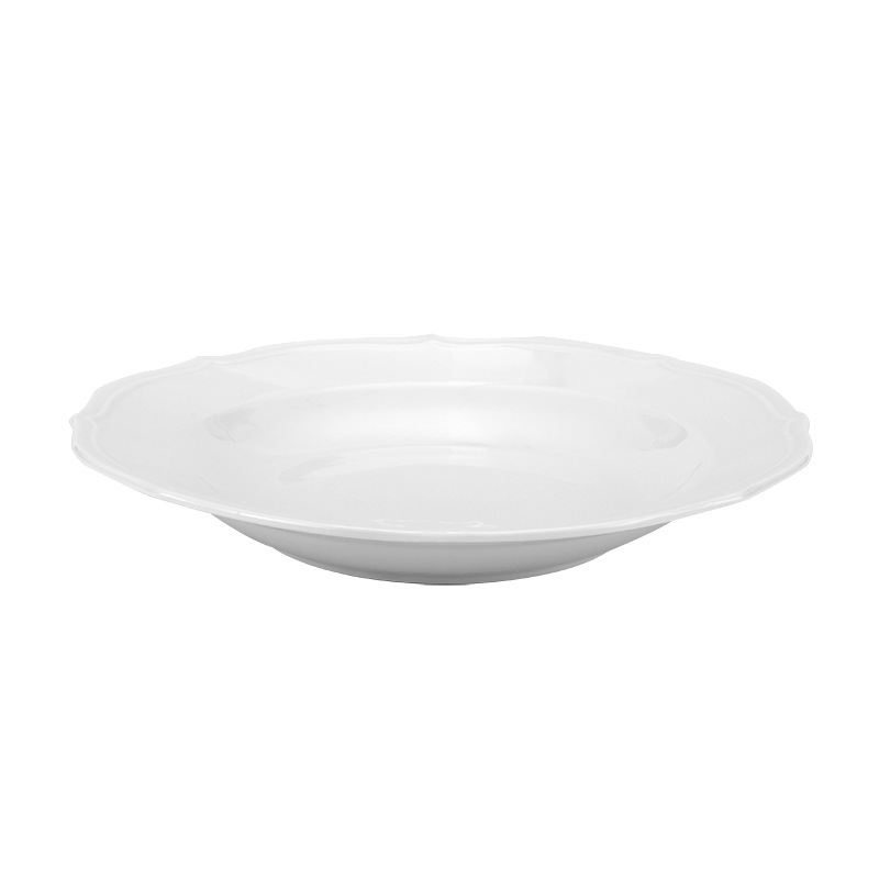 white 10 inches soup plate
