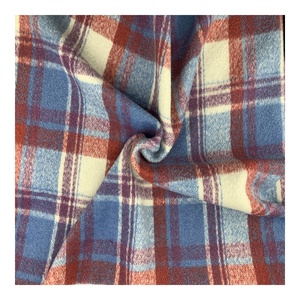 Nouveau style fantaisie laine tactile tissé à carreaux tweed manteau tissu - Product Image 2