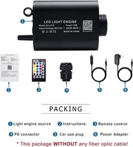 JINXIN 12W Projecteur à fibres optiques RVBW pour voiture avec contrôle APP/télécommande, éclairage intérieur pour décoration étoilée - Product Image 4