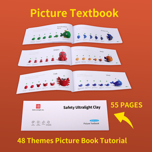 Lot de 12 couleurs d'argile à séchage à l'air, non toxique, écologique, pour loisirs créatifs d'enfants, avec outils complets et guide d'artisanat - Product Image 4