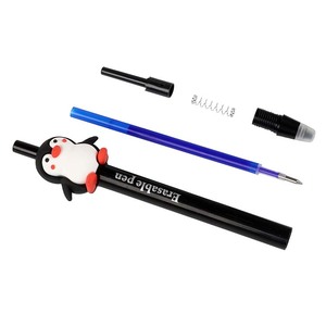 O&Q Nouveau Stylo Gel Effaçable à <span class=keywords><strong>Encre</strong></span> Bleue/Noire 0,5 mm pour Enfants, Motif Animal Mignon, Thème Pingouin <span class=keywords><strong>de</strong></span> <span class=keywords><strong>Dessin</strong></span> Animé en Plastique, pour Bureau et École, Personnalisable - Product Image 3