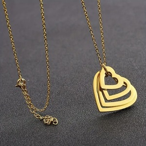 Collana <span class=keywords><strong>con</strong></span> Ciondolo a Cuore in Acciaio Inossidabile <span class=keywords><strong>con</strong></span> Incisione Laser Personalizzata, Regalo per Festa della Mamma, San Valentino, Compleanno - Product Image 4