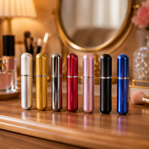 Kerst Premium 5ml Ronde Parfumspuitfles Aluminium Glas Draagbare Navulbare Geurverstuiver Cadeau - Product Image 1