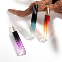 Flacon pulvérisateur à double embout en verre ambré dépoli de 10 ml, diffuseur cylindrique à bâtonnets pour huiles essentielles et concentrés de parfum, avec pompe pulvérisatrice