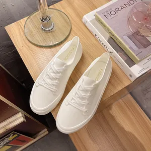Nueva moda para mujer, zapatos informales de PVC de Color sólido para las cuatro estaciones, blancos con boca poco profunda para la lluvia de invierno - Product Image 6