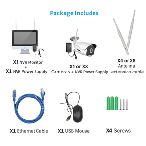 Bộ Hệ Thống Camera Cctv 4ch 3mp Nvr Bộ Hệ Thống Camera <span class=keywords><strong>WiFI</strong></span> Cctv Bộ 4 Camera Poe - Product Image 3