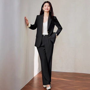 Women's Suit <b>Set</b> Solid Color Polyester Anti-Wrinkle <b>Blazer</b> Pants Two Piece Professional Formal Wear Casual Suit Sy6711 - Product Image 4
