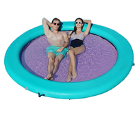Hamac flottant gonflable en tissu Drop Stitch haute résistance pour adultes, transat de piscine pour bronzage, usage commercial, installations de divertissement
