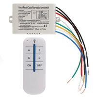 Interrupteur de télécommande sans fil KAIYI 220V, système de maison intelligente 4 canaux, contrôleur RF 10A, alimenté par piles, portée de 30m à 100m