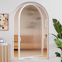 Ventana Pivotante Francesa Victoriana con Marco de Acero, Manija de Latón Antiguo, Doble Acristalamiento con Aislamiento Térmico para Exteriores