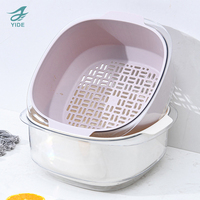 Panier à riz en plastique multifonctionnel, panier à fruits et légumes, passoire, paniers de lavage, outils de cuisine durables
