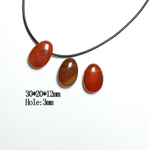 Collier Pendentif en Agate Rouge Naturelle, Cornaline et Calcédoine Rouge, Forme Œil, avec Breloques Œil en Pierre Précieuse de Quartz, Vente en Gros Miss Stone - Product Image 5