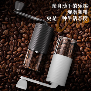 เครื่องบดกาแฟแบบพกพาขนาดเล็กแบบแมนนวล เซรามิกเบอร์ สแตนเลสสตีล สำหรับใช้ในบ้าน KF-V1 สีดำ - Product Image 3