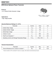 Transistor haute tension MMBT5551 NPN SMD SOT-23 600mA 160V 200mW HFE 60-250 100% Original et traçable Code de lot