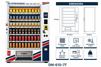 Distributeur automatique BESTZONE 36 sélections en acier avec écran tactile 7 pouces, conforme ADA, SDK activé, paiement par QR code et carte de crédit
