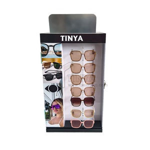 <span class=keywords><strong>Torre</strong></span> de exhibición de gafas acrílicas giratorias de 360 grados del fabricante de Tinya con gabinete Bloqueable, gafas de sol, exhibición de gafas - Product Image 3