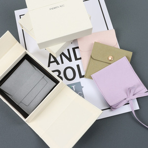 Bolsa de Joyería de Microfibra con Logotipo Personalizado, Bolsa de Almacenamiento Plegable para Collares y Pendientes, Bolsas de Regalo para Empaque de Joyería - Product Image 6