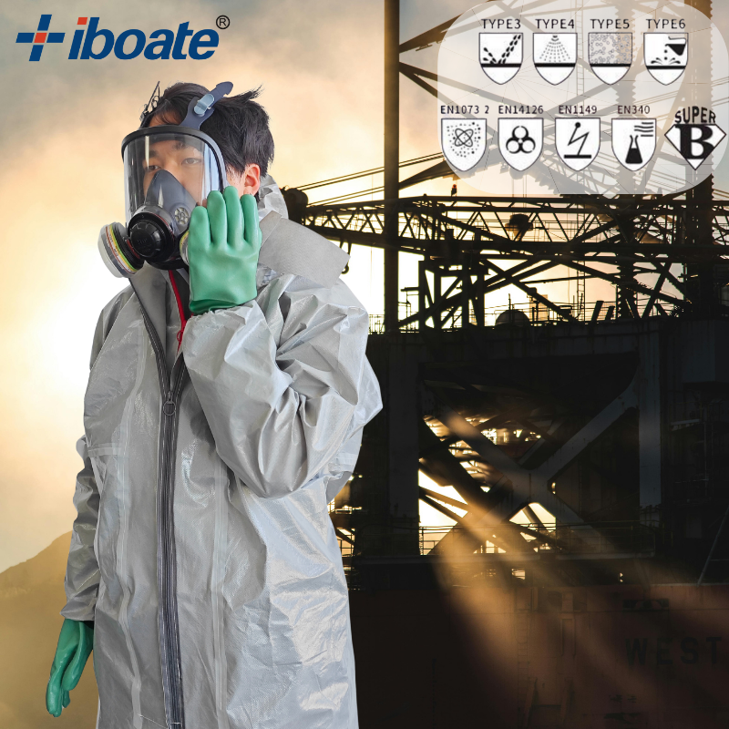 Iboate Highly Hazardous Protection Coverall Acid