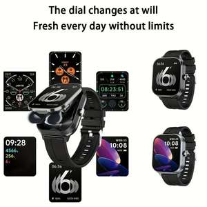 2025 D8Pro 2-in-1 Smart Wristwatch Wireless Earbuds 2.01inch BT Music Heart Rate Monitor Sleep Tracker Compass Calendar - Product Image 6