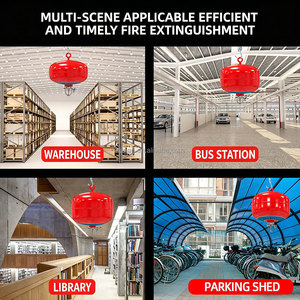 Usine ISO 57 ℃   68 ℃   <span class=keywords><strong>Extincteur</strong></span> automatique à poudre sèche suspendu, certifié CE, adapté aux cuisines et aux garages - Product Image 4