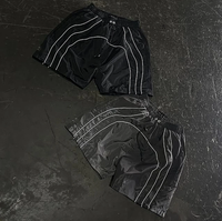 Ensemble survêtement homme automne, veste coupe-vent et short en polyester et nylon imperméable avec logo personnalisé imprimé par le fabricant de vêtements