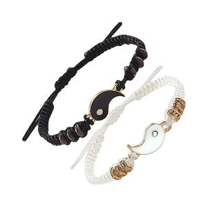 Set di corde intrecciate a mano collana braccialetto coppia Tai otto trigua in lega esplosiva - Product Image 5