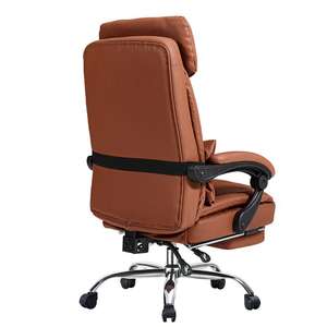 Smart Genuine Leather Office Chair <b>Sofa</b> Revolving <b>Swivel</b> Chair Modern Design Stainless Steel Frame - Product Image 6