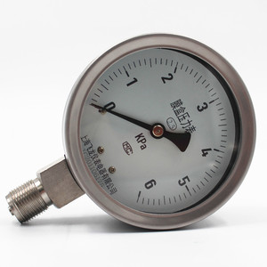 YE-100B माइक्रोप्रेशर गेज डिया 100 मिमी डिया 4 "स्टेनलेस स्टील 0-6kpa प्रेस गेज औद्योगिक के लिए नीचे माउंट के साथ - Product Image 3