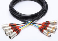 Câble XLR 4 canaux mâle à femelle pour l'éclairage de scène et le signal sonore avec gaine en PVC pour haut-parleur Microphone Speakon Connector