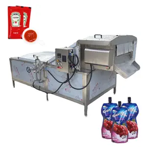 Hot Selling Rvs Pouch Voedsel Pasteurisatie Machine Jar Tunnel Ketchup Fruit Puree Pasteur