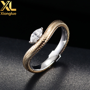 Custom Fine Jewelry Moissanite Diamond Solitaire Women <b>Rings</b> Minimalist Two Tone Wedding <b>Ring</b> Moissanite <b>Rings</b> for Unisex - Product Image 5