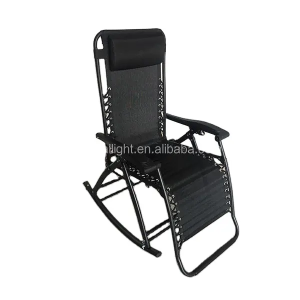 뒷마당 라운지 현관 좌석 제로 중력 스틸 접이식 흔들 의자