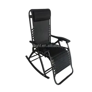 Backyard Lounge Porch Seat Zero Gravity Steel Folding Rocking Chair