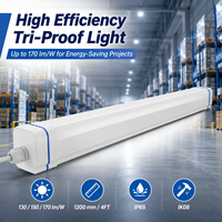 Luminaire LED Tri-Proof à haute efficacité 170LM/W, étanche et à faible consommation d'énergie, pour allées d'entrepôt et sols de production